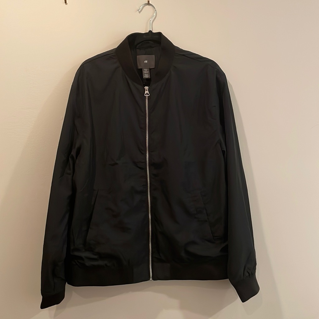 Mens Black Bomber Jacket